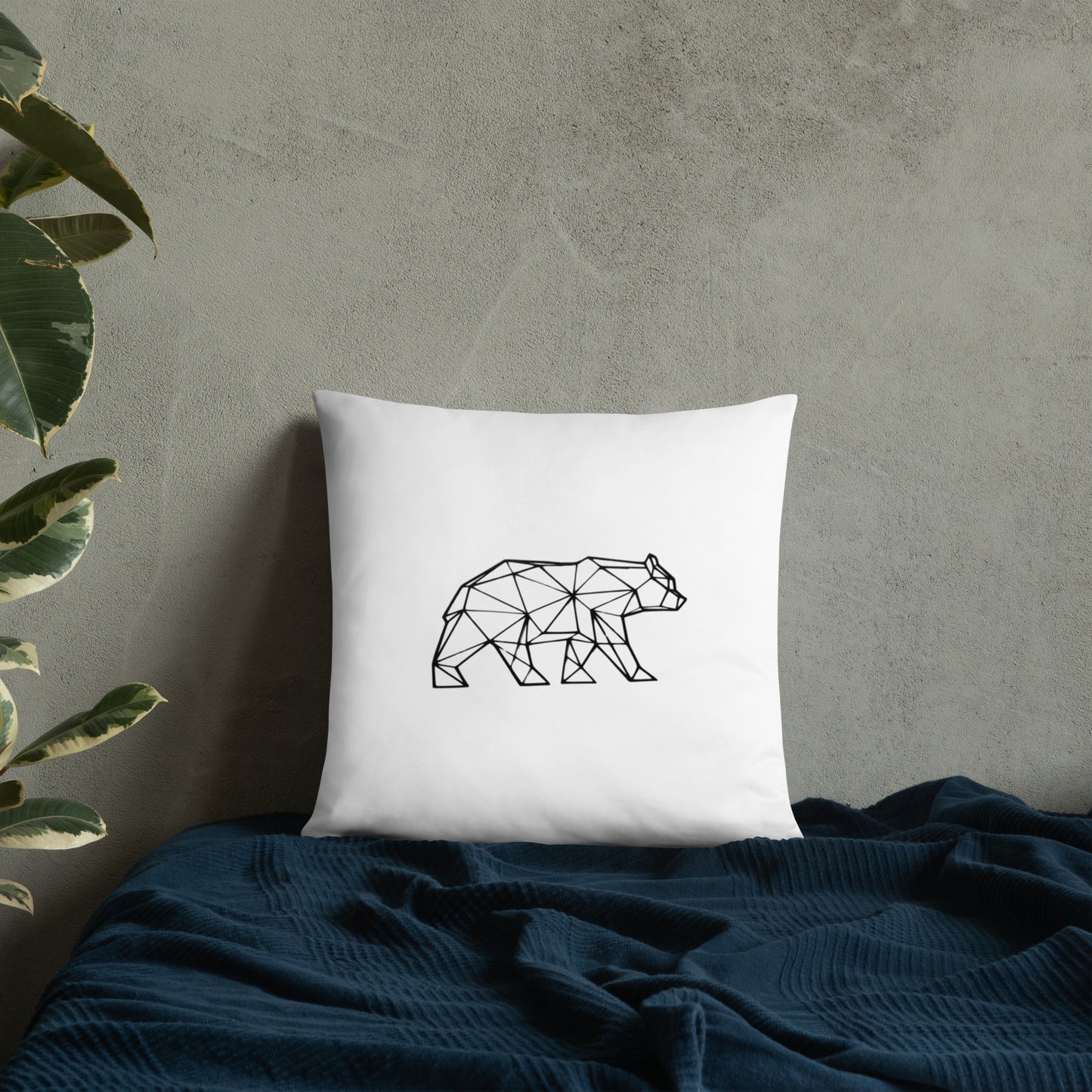 Wireframe Bear Pillow